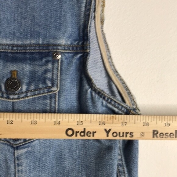 Eddie Bauer button down denim vest with cutoff sleeves size small - Picture 5 of 10